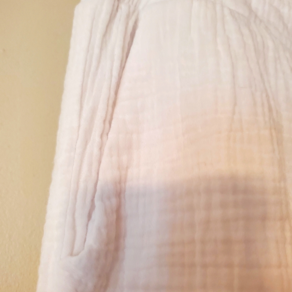 White Cotton Draw String Pants - image 3